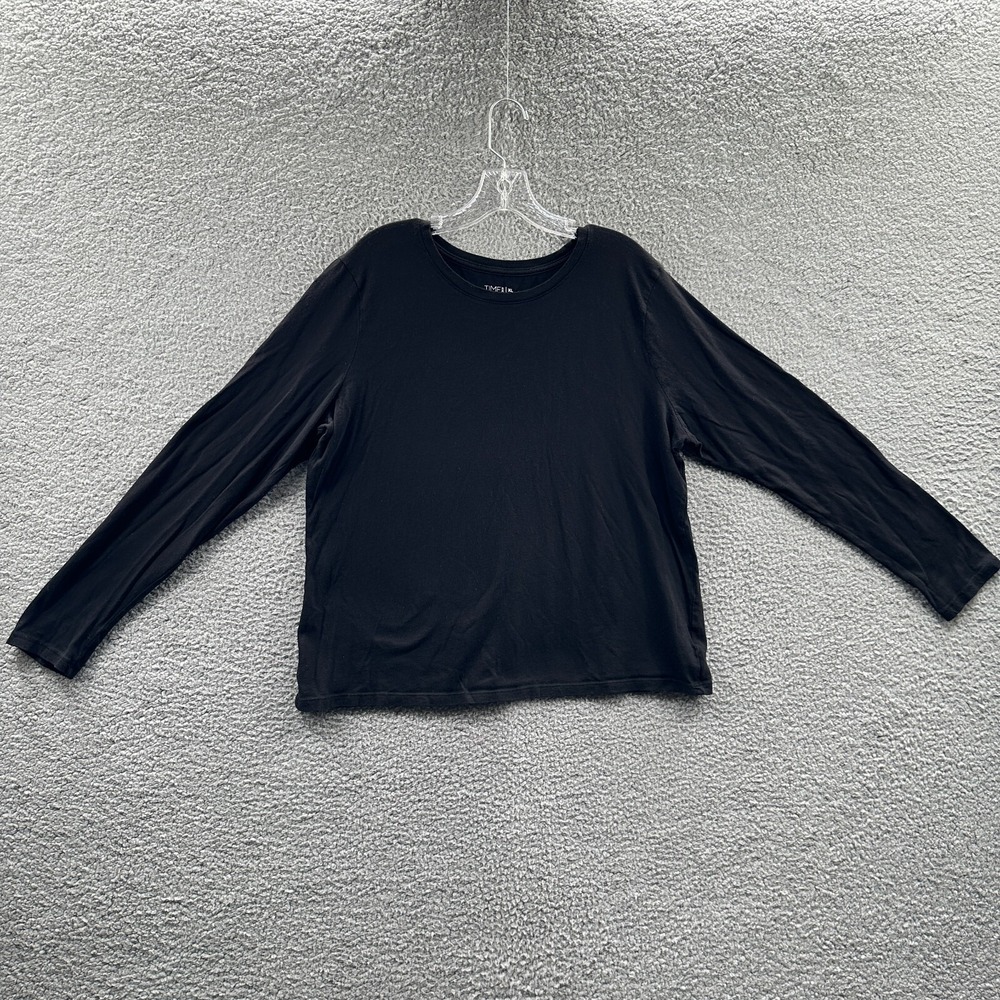 Women Minimalist Top XL Pima Cotton Elevated Basics Capsule Essential Pullover